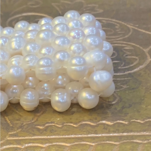 Honora white freshwater pearl multi strand bracelet - Picture 3 of 5